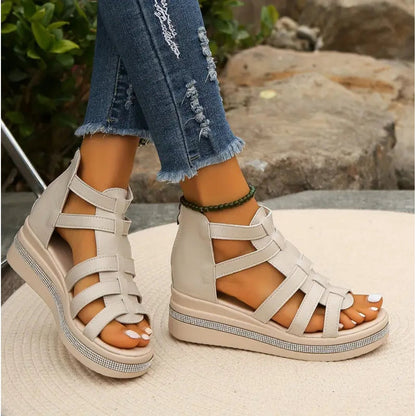 Women's Damen Plattform Sandalen Open-Toe | Gladiator - Image 6