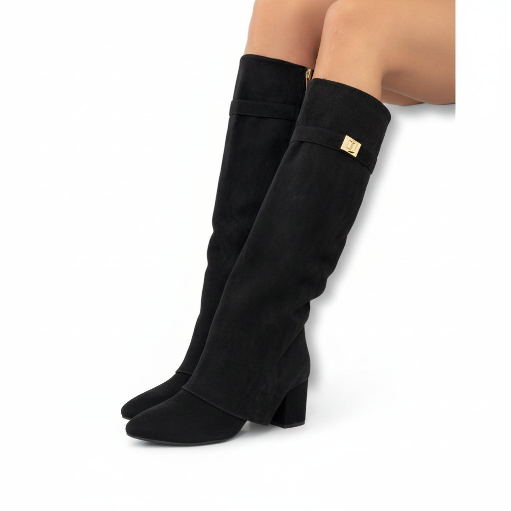 Stiefel Damen Absatz Stiefeletten Alltag Party Schuhe