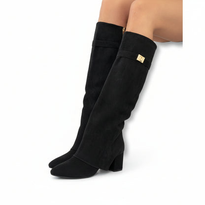Stiefel Damen Absatz Stiefeletten Alltag Party Schuhe