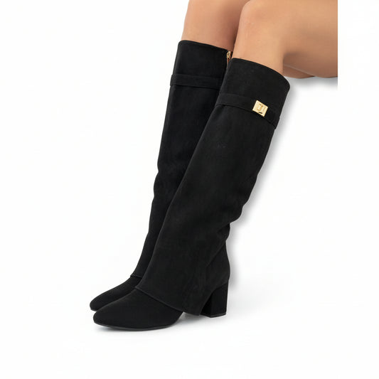 Womens Ankle Boots Block Heel Casual Party Fashion Boots