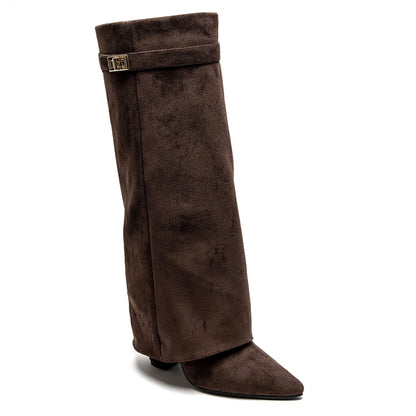 Stiefel Damen Absatz Stiefeletten Alltag Party Schuhe