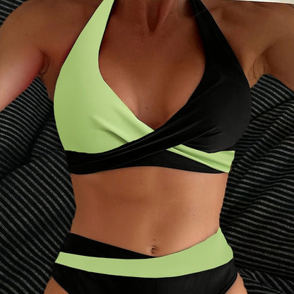 Womens Swimsuit Two Piece Split Design Beach Bikini Set