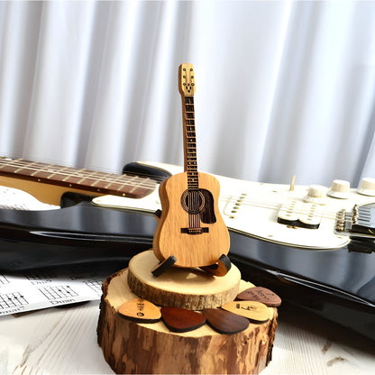 Holz Gitarren Pickbox Vintage Deko Geschenk
