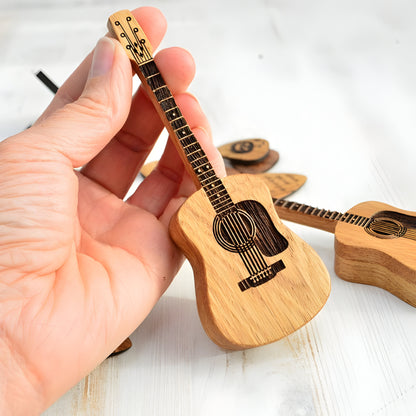 Holz Gitarren Pickbox Vintage Deko Geschenk