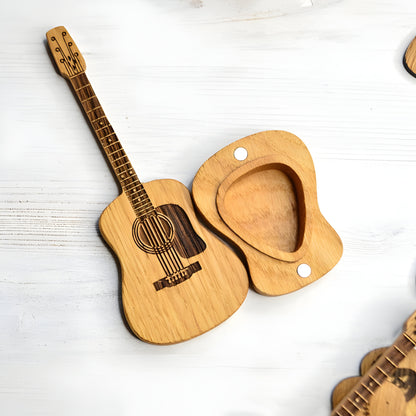 Holz Gitarren Pickbox Vintage Deko Geschenk