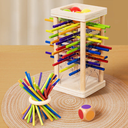Pädagogisches 3in1 Holz Kugel und Stöckchen Geschicklichkeits Spiel - Image 7