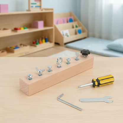Gioco Bambini Legno Set Viti Gioco Educativo Motricità
