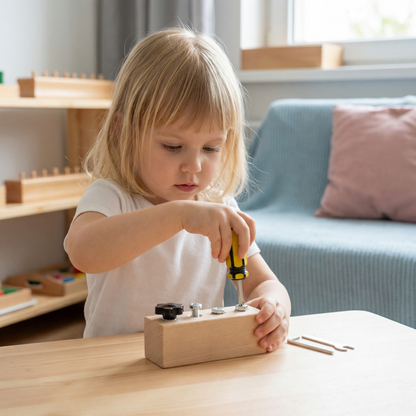 Gioco Bambini Legno Set Viti Gioco Educativo Motricità