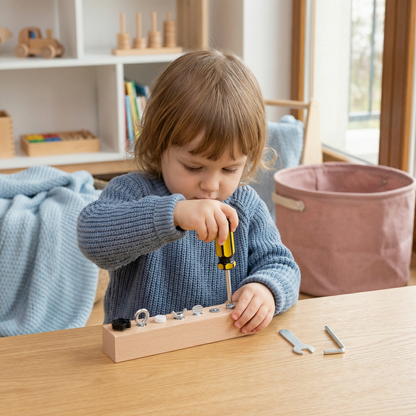 Gioco Bambini Legno Set Viti Gioco Educativo Motricità