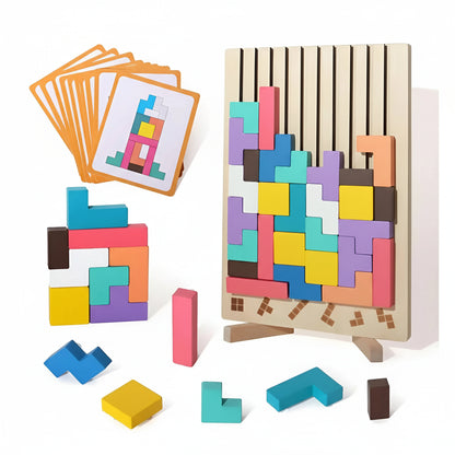 Montessori Holz Tetris - Lern- und Spaß Spielzeug - Image 5