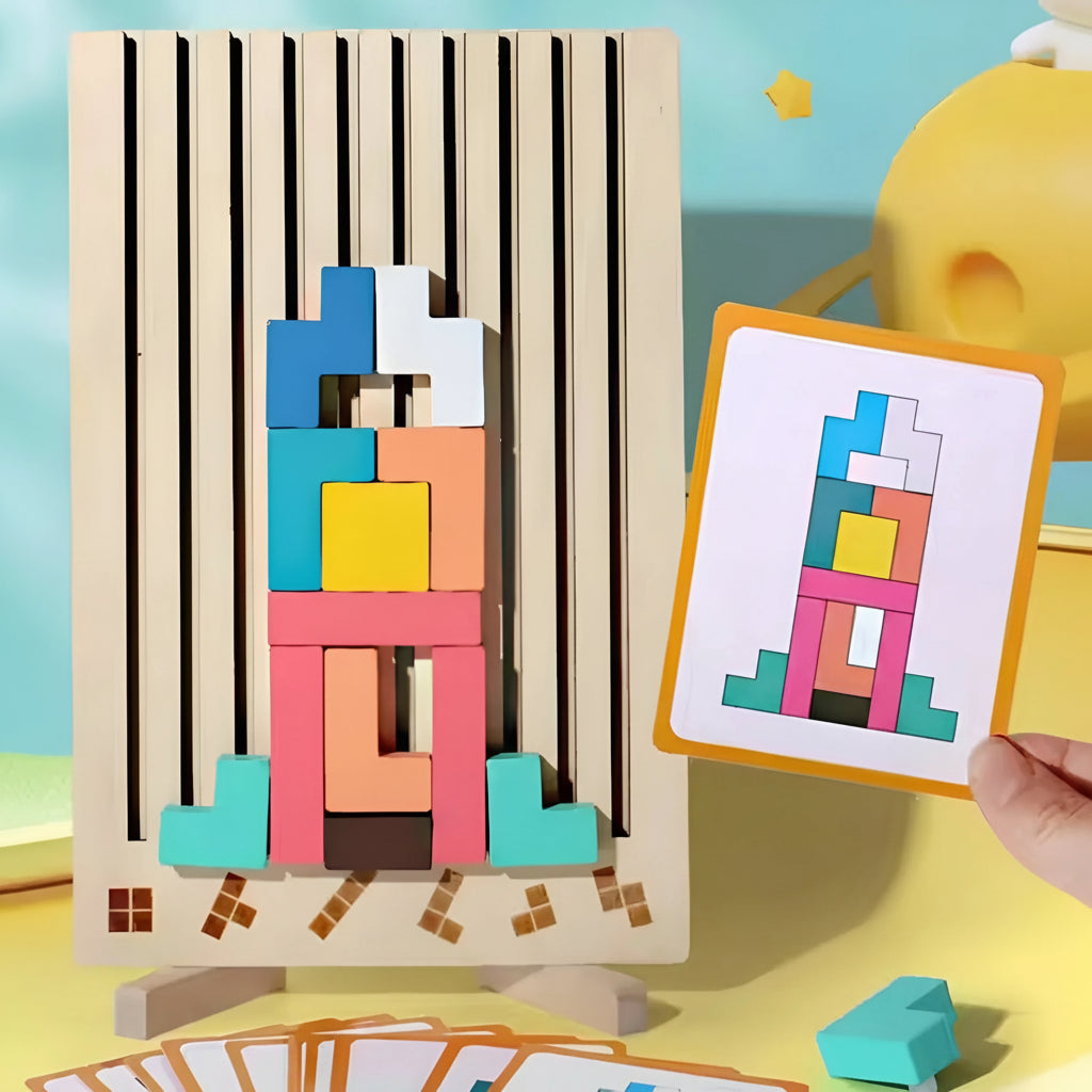 Montessori Holz Tetris - Lern- und Spaß Spielzeug - Image 4