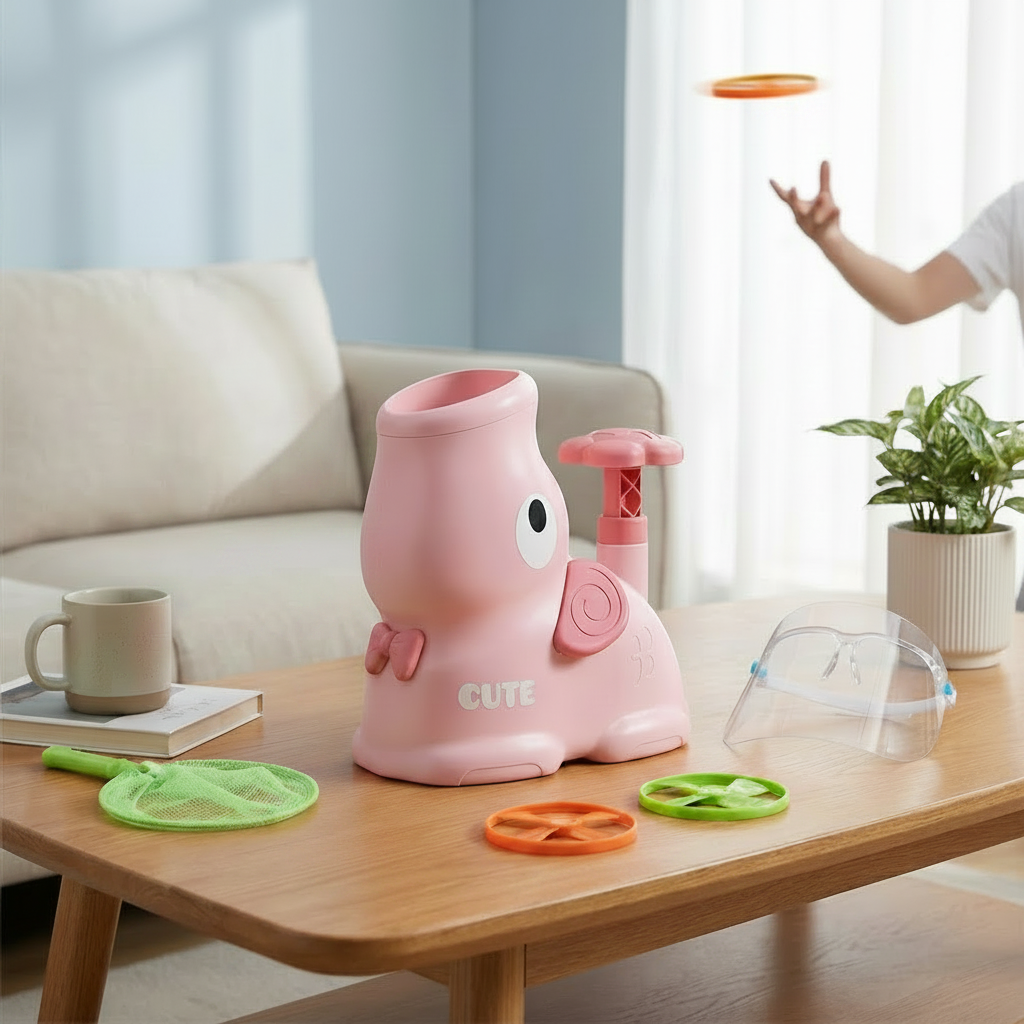 Wyrzutnia Latającego Talerza Fliegende Taler Aktives Spielzeug Für Kinder - Image 5