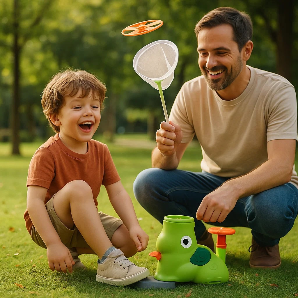 Wyrzutnia Latającego Talerza Fliegende Taler Aktives Spielzeug Für Kinder - Image 7